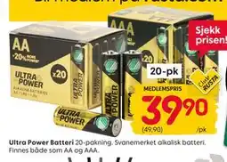 Rusta Ultra Power Batteri, Medlemspris tilbud
