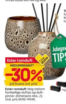Rusta Ester romduft tilbud