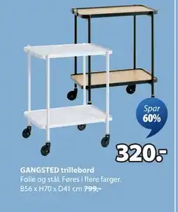 JYSK GANGSTED trillebord, NOK 320 tilbud