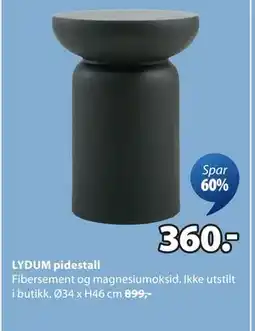 JYSK LYDUM pidestall, NOK 360 tilbud