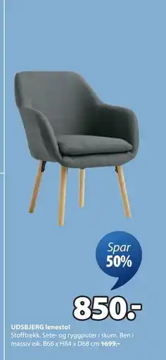 JYSK UDSBJERG lenestol, NOK 850 tilbud