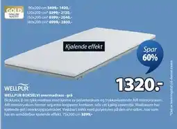 JYSK WELLPUR BOKSELVI overmadrass - grå tilbud