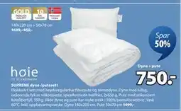 JYSK SUPREME dyne-/putesett tilbud