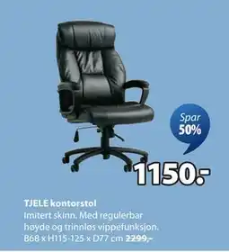 JYSK TJELE kontorstol, NOK 1150 tilbud