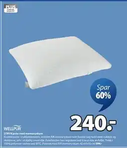 JYSK STRYN pute med memoryskum, NOK 240 tilbud