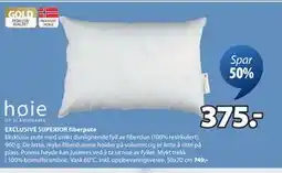 JYSK EXCLUSIVE SUPERIOR fiberpute, NOK 375 tilbud