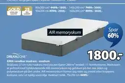 JYSK EIMA vendbar madrass - medium tilbud