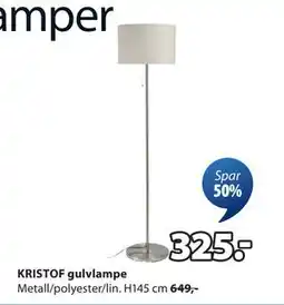 JYSK KRISTOF gulvlampe, NOK 325 tilbud