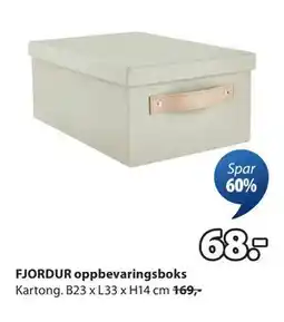 JYSK FJORDUR oppbevaringsboks, NOK 68 tilbud