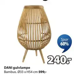 JYSK DANI gulvlampe, NOK 240 tilbud