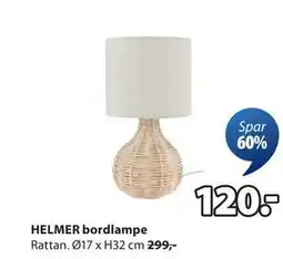 JYSK HELMER bordlampe, NOK 120 tilbud