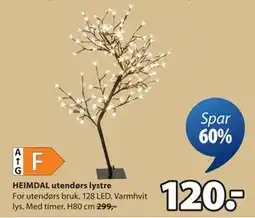 JYSK HEIMDAL utendørs lystre, NOK 120 tilbud