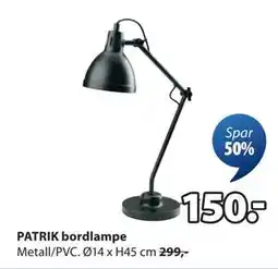 JYSK PATRIK bordlampe, NOK 150 tilbud