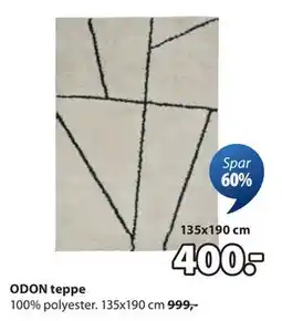 JYSK ODON teppe, NOK 400 tilbud