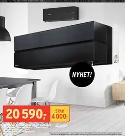 Montér MITSUBISHI KAITEKI VARMEPUMPE 6300 SORT, NOK 20590 tilbud
