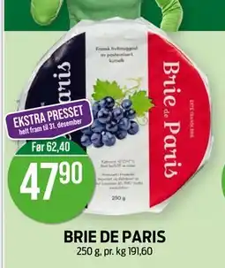 Kiwi BRIE DE PARIS, NOK 47.9 tilbud