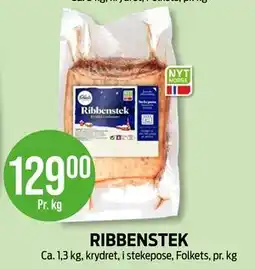 Kiwi RIBBENSTEK, NOK 129 tilbud