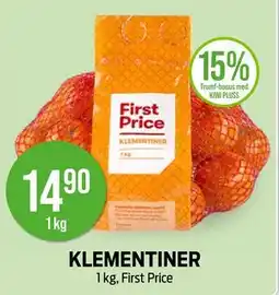 Kiwi KLEMENTINER, NOK 14.9 tilbud