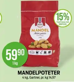 Kiwi MANDELPOTETER, NOK 59.9 tilbud