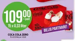 Kiwi COCA COLA ZERO, NOK 109 tilbud