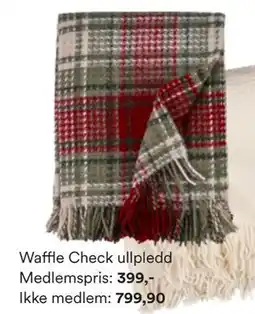 Kid Interiør Waffle Check ullpledd, NOK 799.9, Medlemspris tilbud