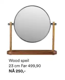 Kid Interiør Wood speil 23 cm, NOK 250 tilbud
