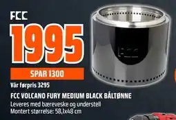 Obs Bygg FCC VOLCANO FURY MEDIUM BLACK BÅLTØNNE, NOK 1995 tilbud