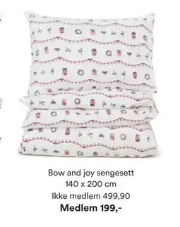 Kid Interiør Bow and joy sengesett, NOK 499.9, Medlemspris tilbud