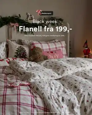 Kid Interiør Black week: Flanell, Medlemspris tilbud
