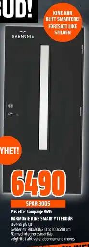 Obs Bygg HARMONIE KINE SMART YTTERDØR., NOK 6490 tilbud