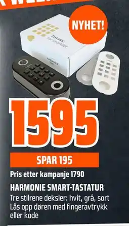 Obs Bygg HARMONIE SMART-TASTATUR, NOK 1595 tilbud