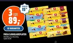 Coop Obs FREIA SJOKOLADEPLATER, NOK 89 tilbud