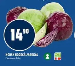 Coop Obs NORSK HODEKÅL/RØDKÅL, NOK 14.9 tilbud