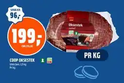 Coop Obs COOP OKSESTEK, NOK 199 tilbud