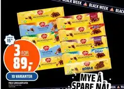 Coop Obs FREIA SJOKOLADEPLATER, NOK 89 tilbud