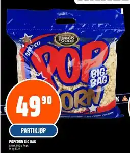 Coop Obs POPCORN BIG BAG, NOK 49.9 tilbud
