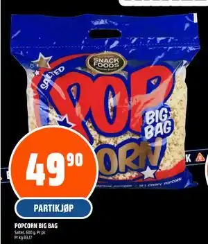 Coop Obs POPCORN BIG BAG, NOK 49.9 tilbud
