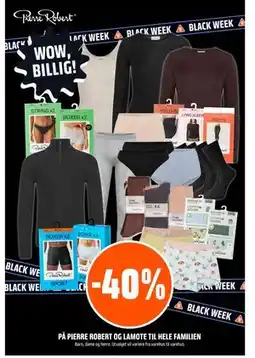 Coop Obs 40%. PÅ PIERRE ROBERT OG LAMOTE TIL HELE FAMILIEN tilbud