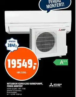 Coop Obs MITSUBISHI IGURU 6200 VARMEPUMPE, FERDIG MONTERT, NOK 19549 tilbud
