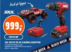 Coop Obs SKIL 3021 RC BIL OG SLAGDRILL M/BATTERI, NOK 999 tilbud