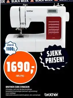 Coop Obs BROTHER CS10S SYMASKIN, NOK 1690 tilbud