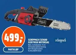 Coop Obs SCHEPPACH CSE1600 ELEKTRISK MOTORSAG, NOK 499 tilbud