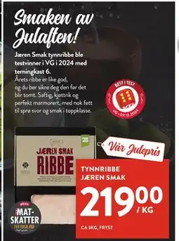 Jacobs TYNNRIBBE JÆREN SMAK., NOK 219 tilbud