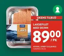 Jacobs LAKSEFILET MED SKINN, NOK 89 tilbud