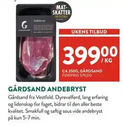 Jacobs GÅRDSAND ANDEBRYST, NOK 399 tilbud