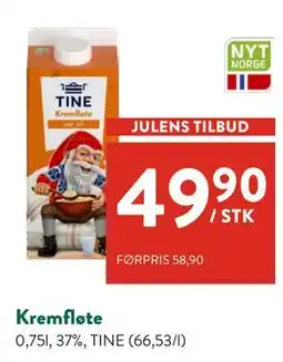 Jacobs Kremfløte, NOK 49.9 tilbud