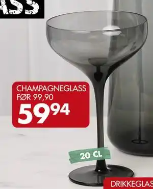 Sparkjøp CHAMPAGNEGLASS, NOK 59.94 tilbud