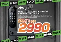 Coop Byggmix NIMLY TOUCH PRO KODE- OG FINGERAVTRYKKSLÅS, NOK 2990 tilbud