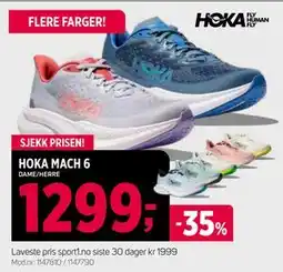 Sport 1 HOKA MACH 6, NOK 1299 tilbud