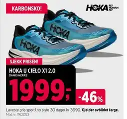 Sport 1 HOKA U CIELO X1 2.0, NOK 1999 tilbud